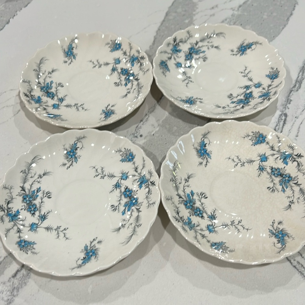 Myott fine Staffordshire ware teacup saucers